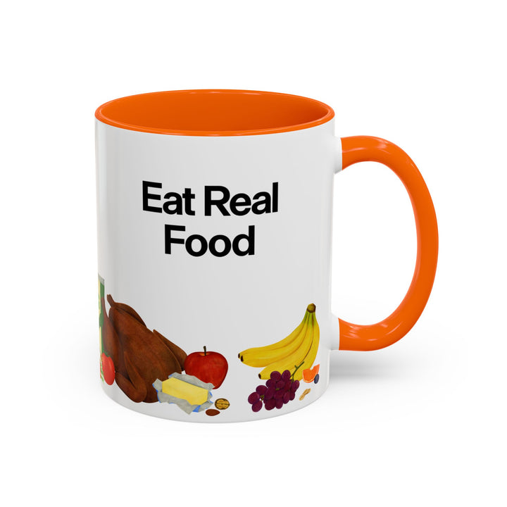 Eat Real Food Mug with Color Inside