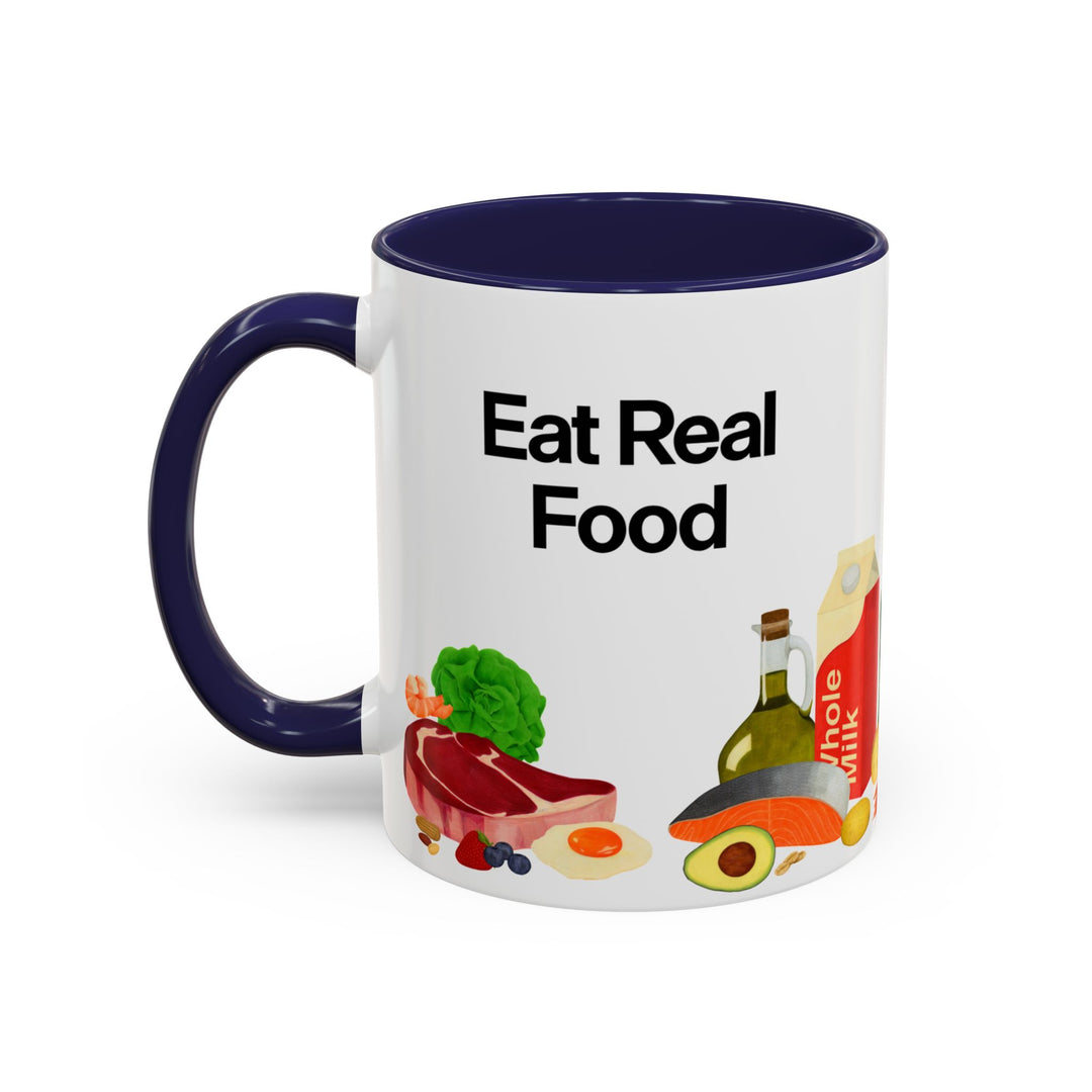 Eat Real Food Mug with Color Inside