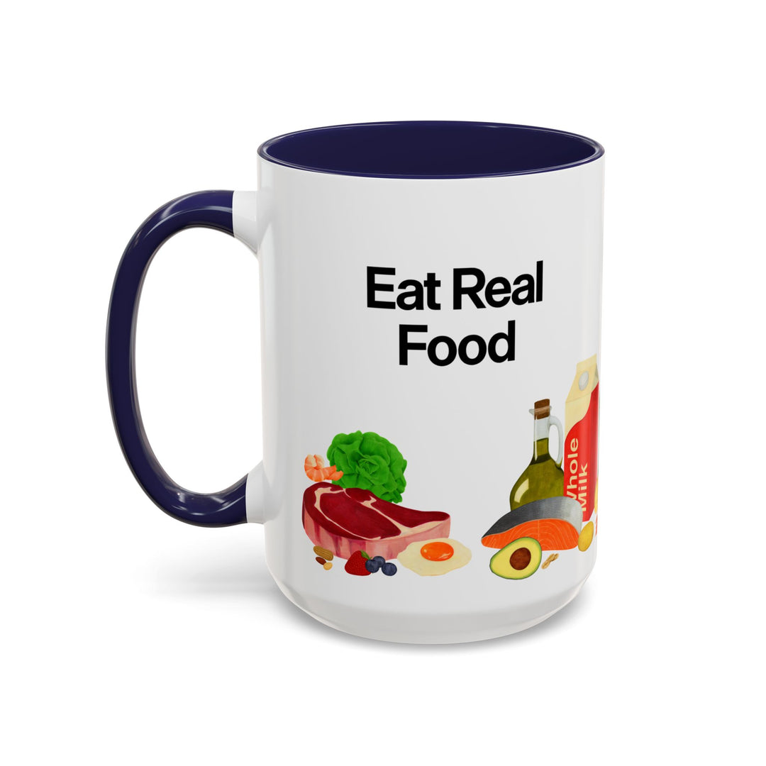 Eat Real Food Mug with Color Inside