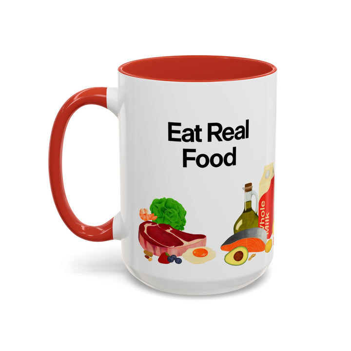 Eat Real Food Mug with Color Inside
