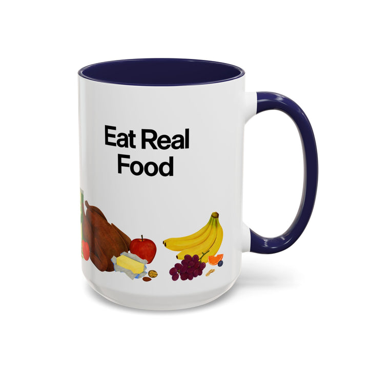 Eat Real Food Mug with Color Inside