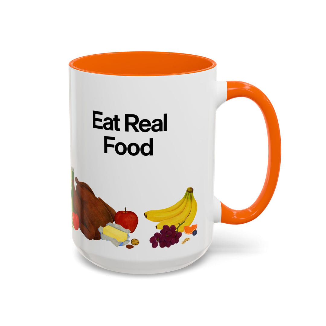 Eat Real Food Mug with Color Inside