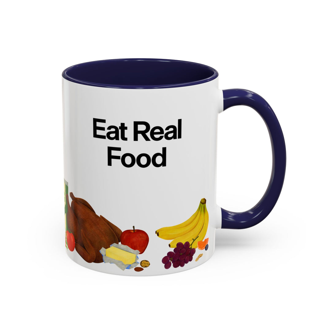 Eat Real Food Mug with Color Inside