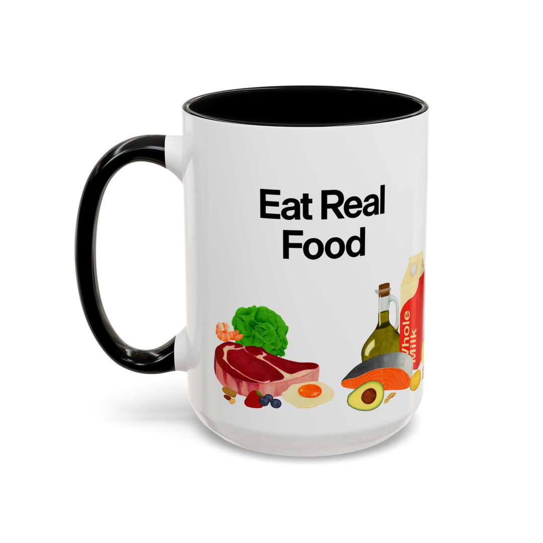 Eat Real Food Mug with Color Inside