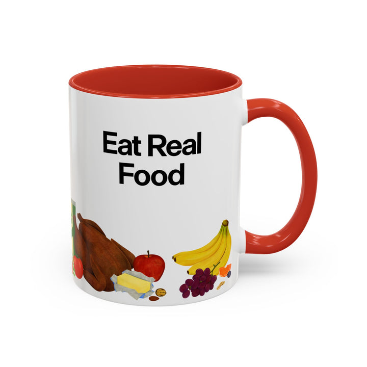 Eat Real Food Mug with Color Inside