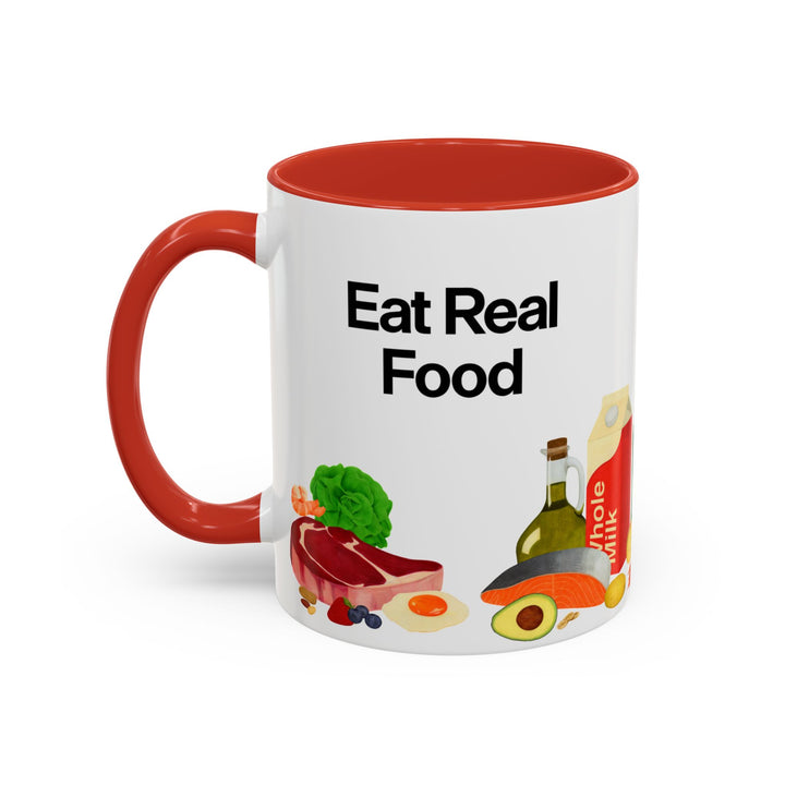 Eat Real Food Mug with Color Inside
