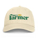 Hug A Farmer Embroidered Coastal Washed Cap-Ivory