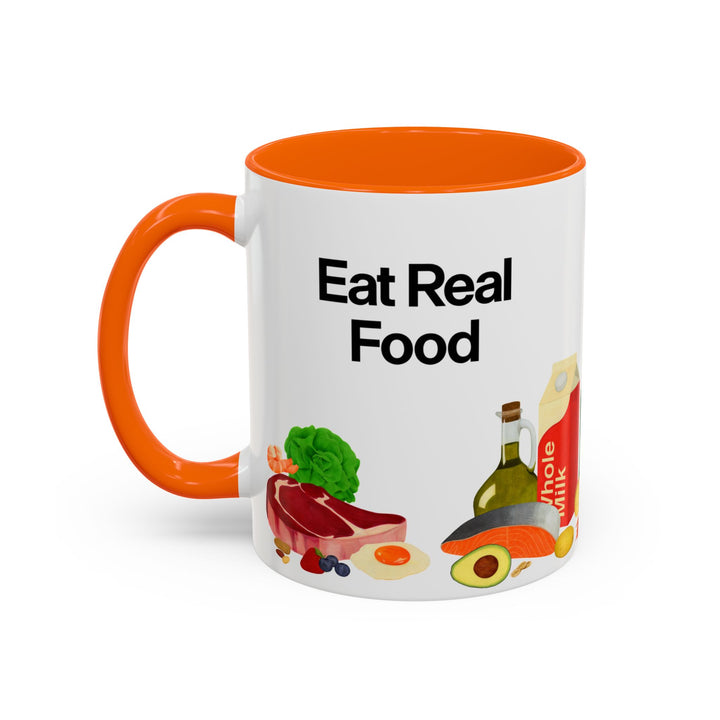 Eat Real Food Mug with Color Inside