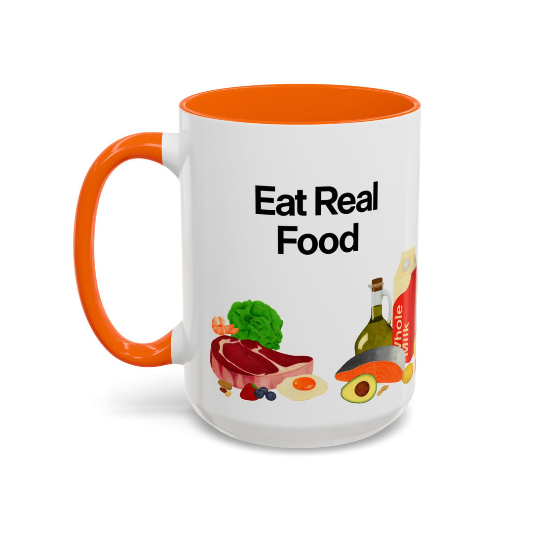 Eat Real Food Mug with Color Inside