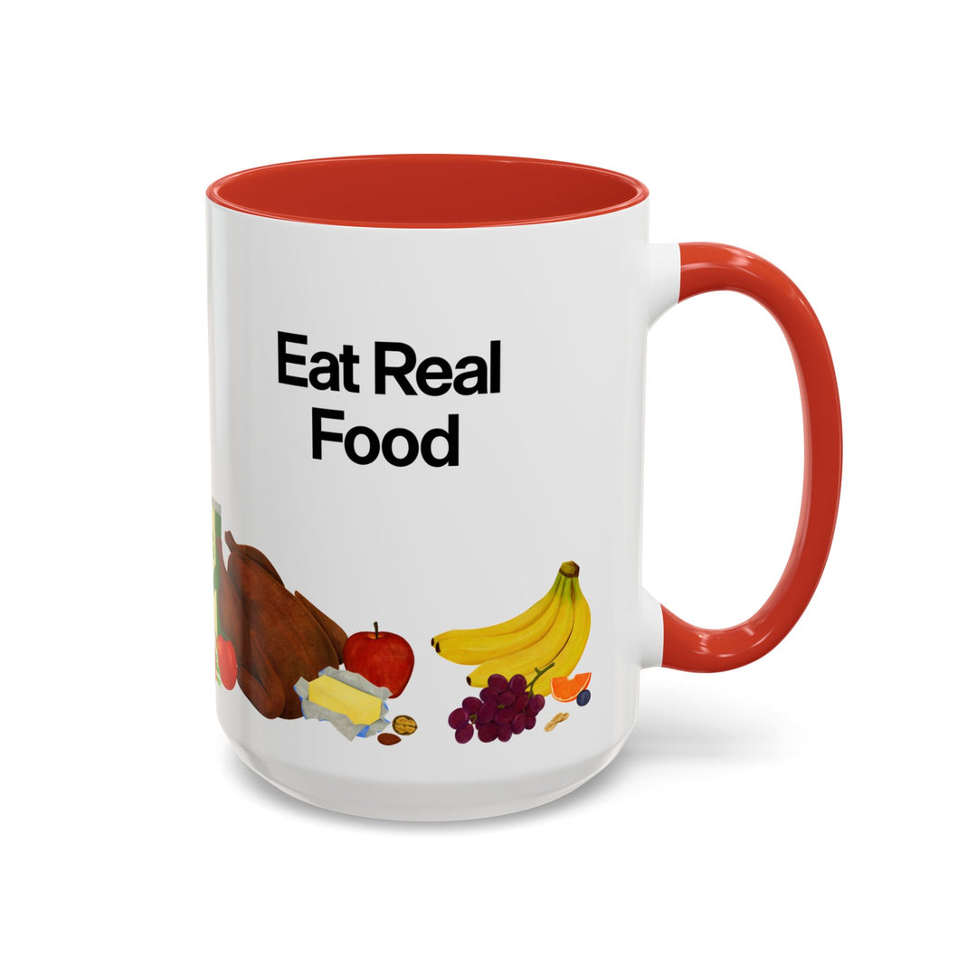 Eat Real Food Mug with Color Inside