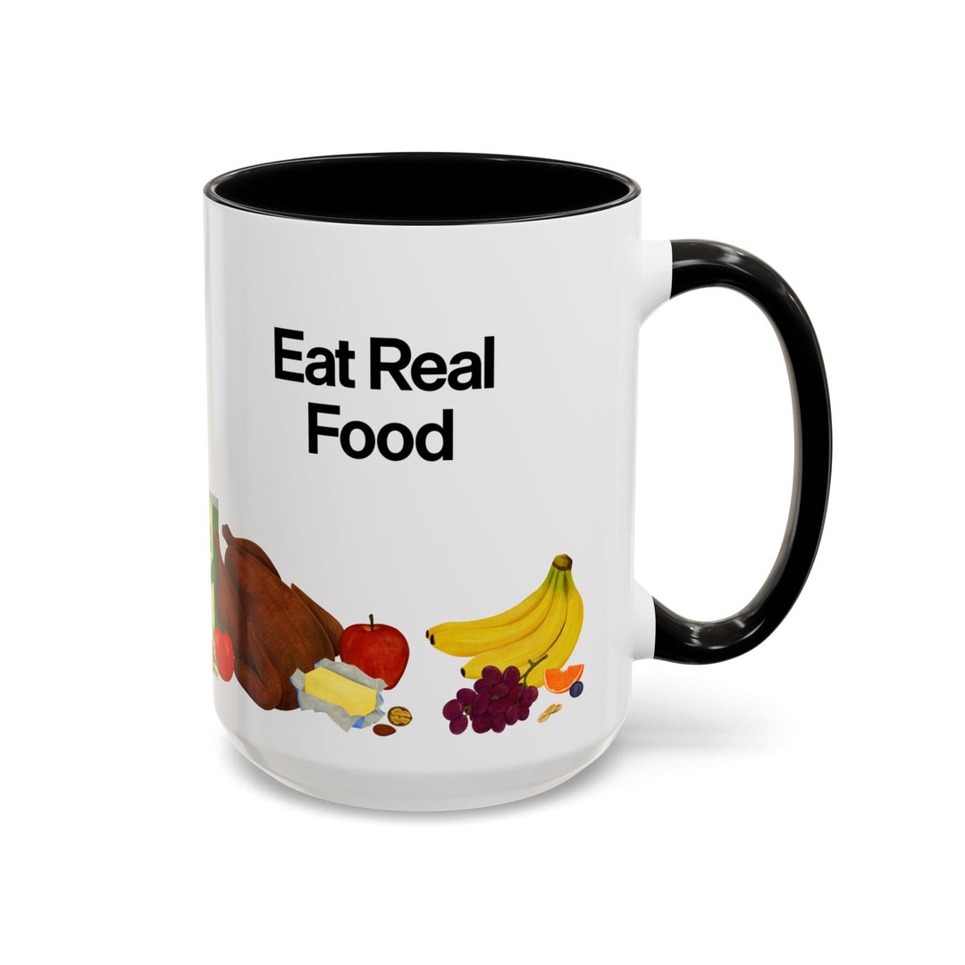 Eat Real Food Mug with Color Inside