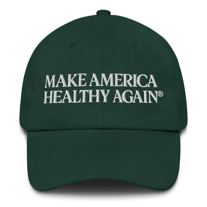 New Make America Healthy Again® Embroidered Dad Hat — in Spruce — embroidered