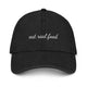 Eat Real Food Strawberry on the Side Embroidered Denim Hat