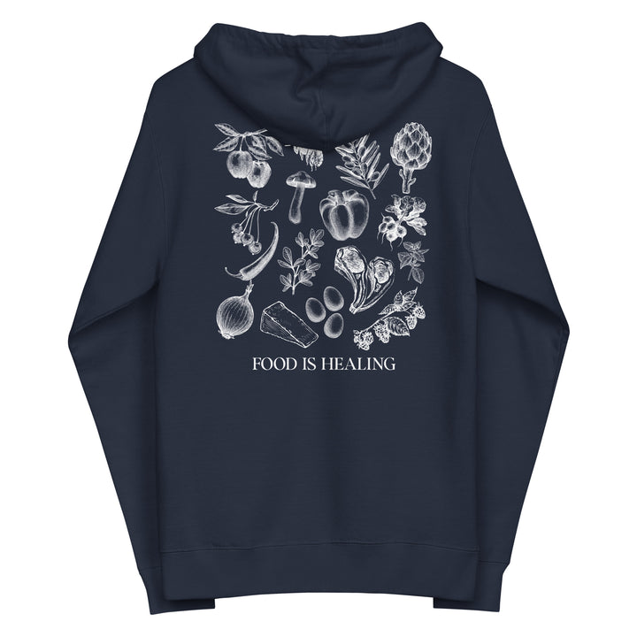 Food Is Healing Unisex Zip Up Hoodie