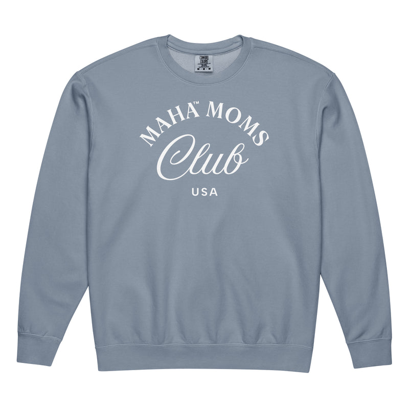 MAHA™ Moms Club Unisex Lightweight Crewneck Sweatshirt — in Blue Jean