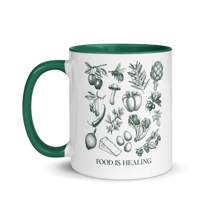 Food is Healing Mug with Color Inside