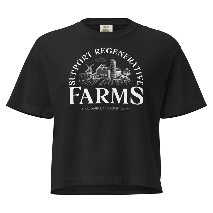 Support Regenerative Farms Women’s Boxy Tee — in Ivory