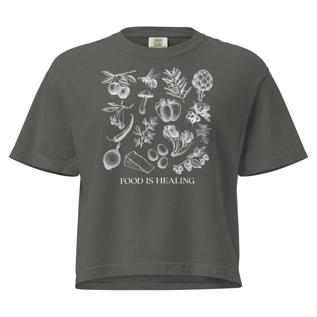 Food is Healing Women's Boxy Tee — cotton t-shirt