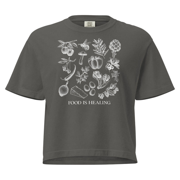 Food is Healing Women's Boxy Tee — cotton t-shirt